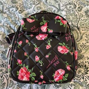 Betsey Johnson Floral Quilted Backpack